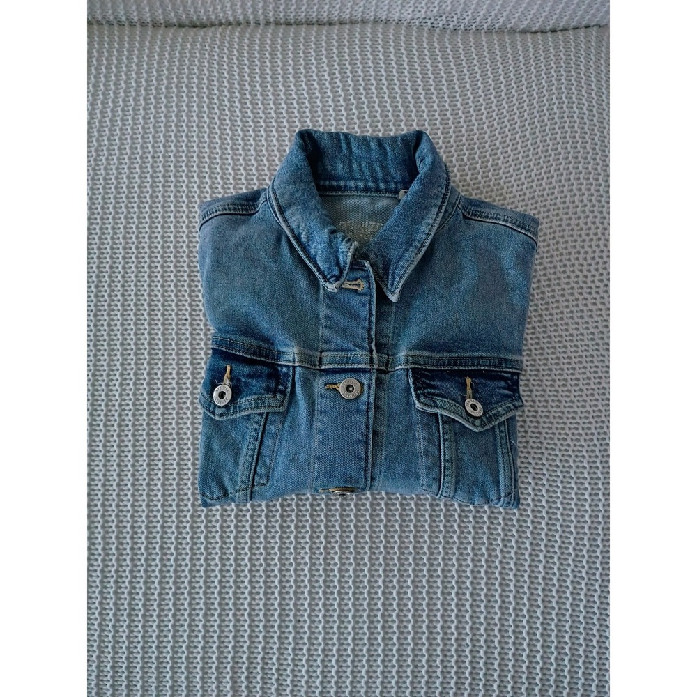 Levi's Denim Trucker Jacket Womens Blue Medium Wash Button Front Size‎ S - Picture 9 of 9
